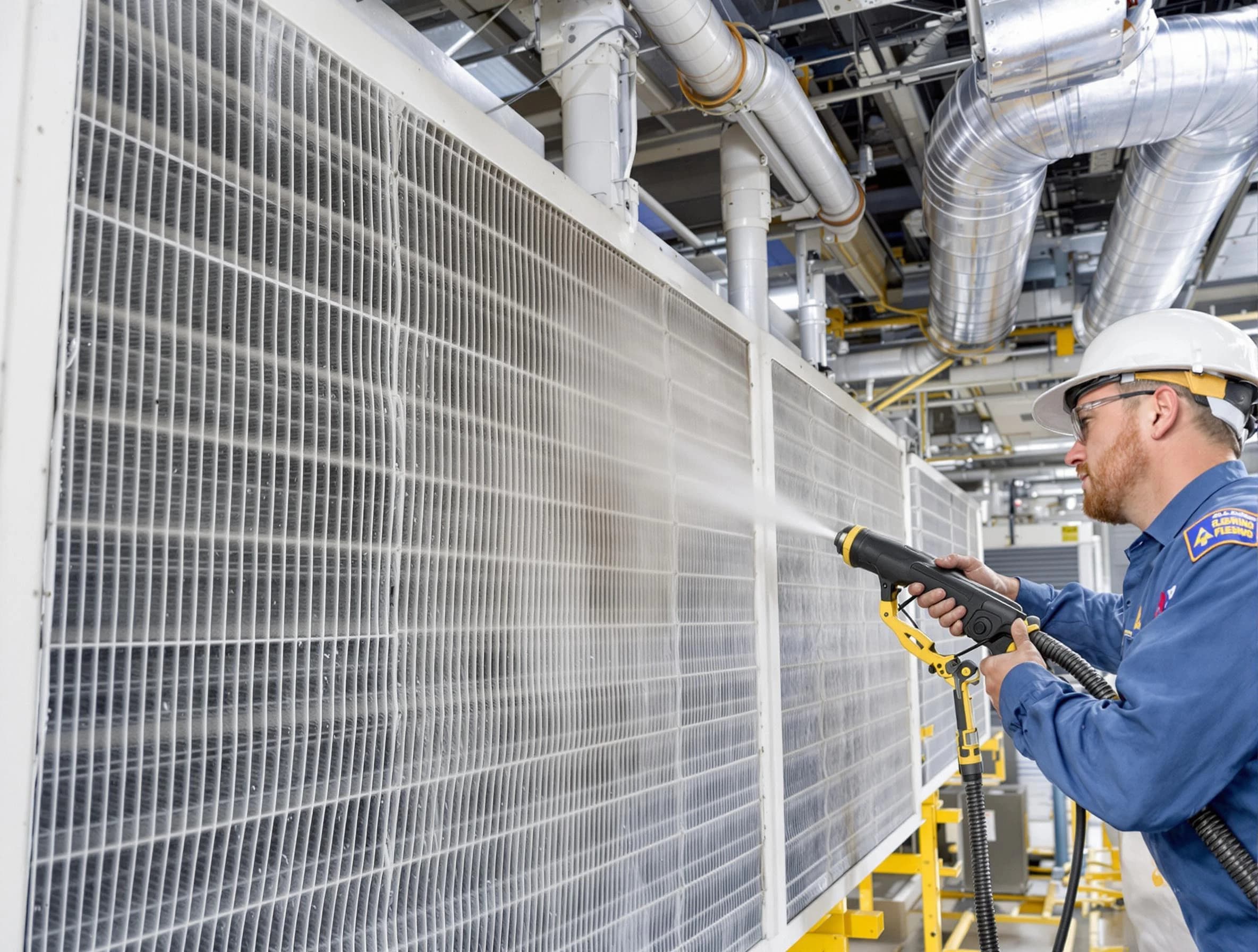 Professional commercial coil cleaning by Forest Hills Air Duct Cleaning in Forest Hills