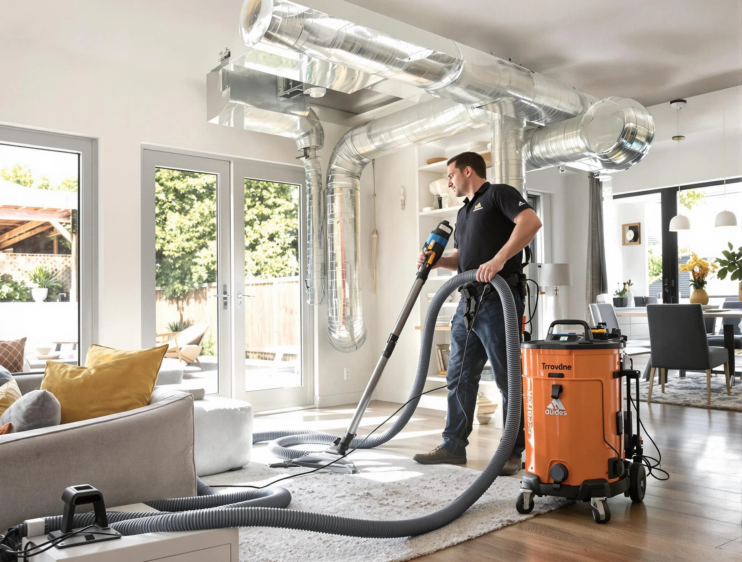 Forest Hills Air Duct Cleaning specialist performing thorough residential duct cleaning using advanced equipment in Forest Hills