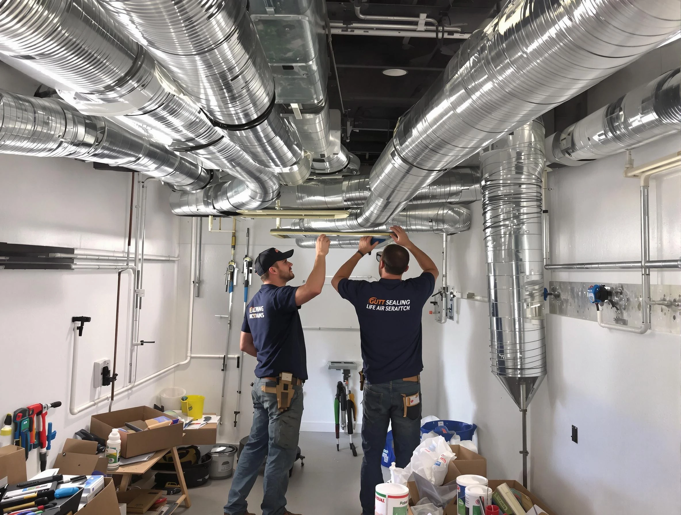 Forest Hills Air Duct Cleaning technician applying professional duct sealing solutions in Forest Hills