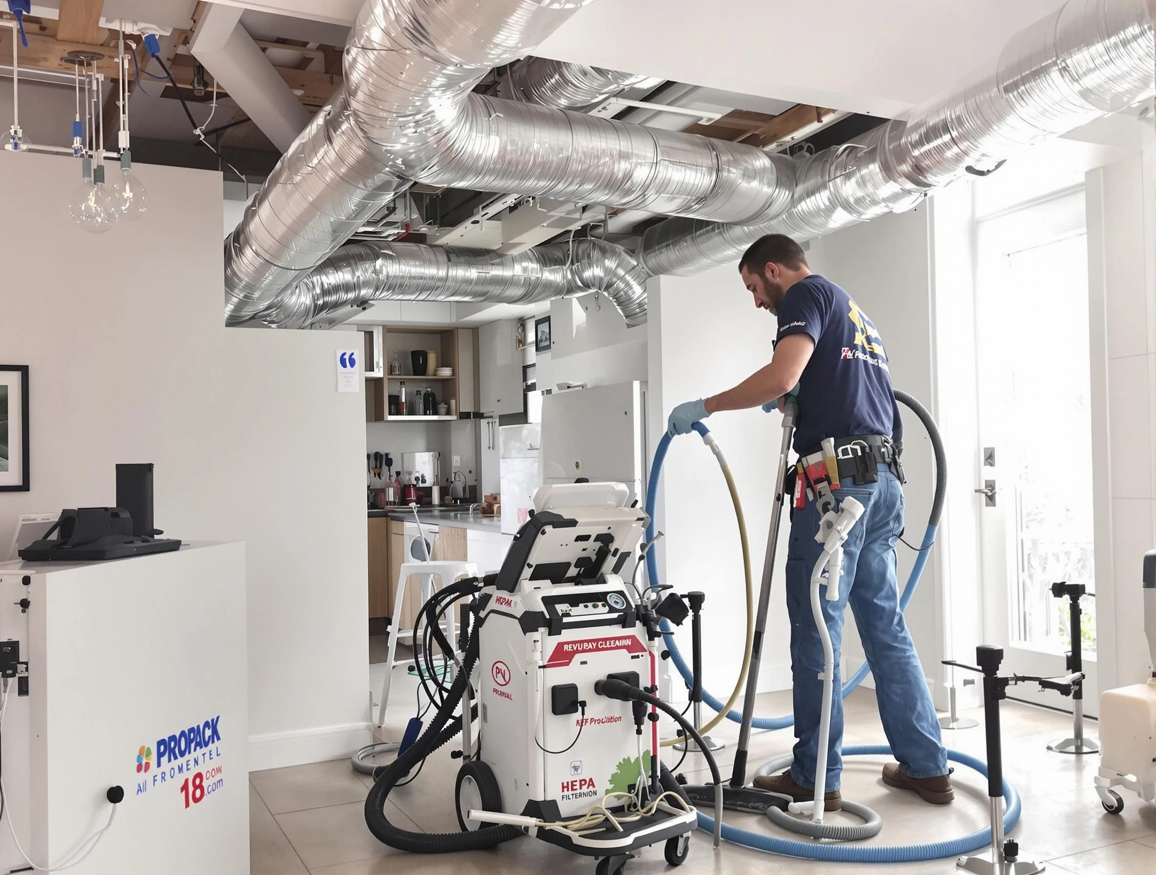 Forest Hills Air Duct Cleaning technician performing advanced pure duct cleaning with specialized equipment in Forest Hills